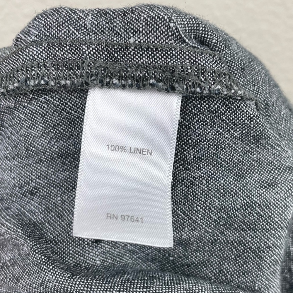 J.Jill Women's Medium Petite 100% Love Linen Grey Capris Pull On Elastic Pants - Picture 11 of 11